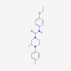molecular formula C21H27N3O2 B4280394 N-(4-ethoxyphenyl)-3-methyl-4-(4-methylphenyl)piperazine-1-carboxamide 