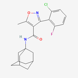molecular formula C21H22ClFN2O2 B4280476 N-(ADAMANTAN-1-YL)-3-(2-CHLORO-6-FLUOROPHENYL)-5-METHYL-12-OXAZOLE-4-CARBOXAMIDE 