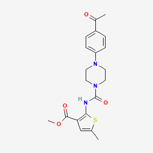 molecular formula C20H23N3O4S B4280561 METHYL 2-({[4-(4-ACETYLPHENYL)PIPERAZINO]CARBONYL}AMINO)-5-METHYL-3-THIOPHENECARBOXYLATE 