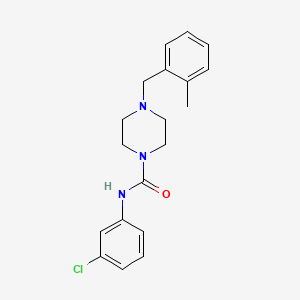 molecular formula C19H22ClN3O B4281009 N-(3-chlorophenyl)-4-[(2-methylphenyl)methyl]piperazine-1-carboxamide 