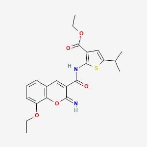molecular formula C22H24N2O5S B4281774 ETHYL 2-(8-ETHOXY-2-IMINO-2H-CHROMENE-3-AMIDO)-5-(PROPAN-2-YL)THIOPHENE-3-CARBOXYLATE 
