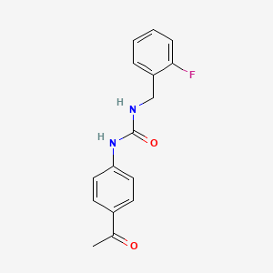 molecular formula C16H15FN2O2 B4281863 N-(4-acetylphenyl)-N'-(2-fluorobenzyl)urea 
