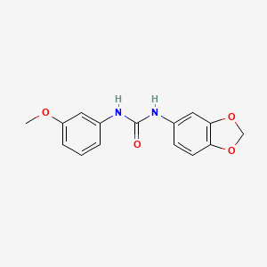 molecular formula C15H14N2O4 B4281870 N-(1,3-BENZODIOXOL-5-YL)-N'-(3-METHOXYPHENYL)UREA 