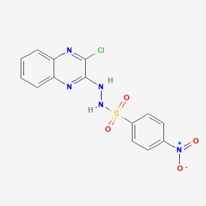 molecular formula C14H10ClN5O4S B428190 N'-(3-chloro-2-quinoxalinyl)-4-nitrobenzenesulfonohydrazide 