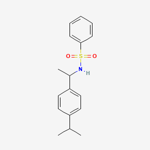 molecular formula C17H21NO2S B4281916 N-{1-[4-(propan-2-yl)phenyl]ethyl}benzenesulfonamide 