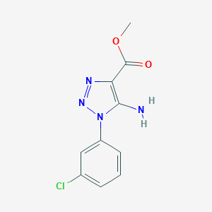 molecular formula C10H9ClN4O2 B428192 methyl 5-amino-1-(3-chlorophenyl)-1H-1,2,3-triazole-4-carboxylate 