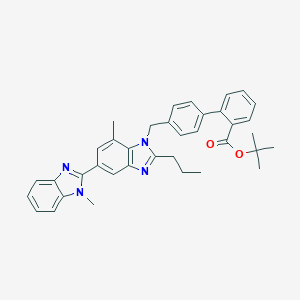 molecular formula C37H38N4O2 B042820 Tert-butyl 2-[4-[[7-methyl-5-(1-methylbenzimidazol-2-yl)-2-propylbenzimidazol-1-yl]methyl]phenyl]benzoate CAS No. 1026438-56-1