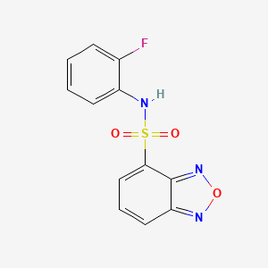 molecular formula C12H8FN3O3S B4282000 N-(2-fluorophenyl)-2,1,3-benzoxadiazole-4-sulfonamide 