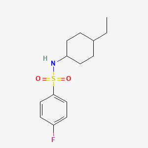 molecular formula C14H20FNO2S B4282173 N-(4-ETHYLCYCLOHEXYL)-4-FLUOROBENZENE-1-SULFONAMIDE 