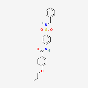 molecular formula C23H24N2O4S B4282267 N-[4-(benzylsulfamoyl)phenyl]-4-propoxybenzamide 