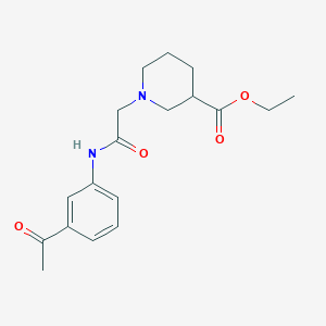 molecular formula C18H24N2O4 B4282278 Ethyl 1-[2-(3-acetylanilino)-2-oxoethyl]piperidine-3-carboxylate 