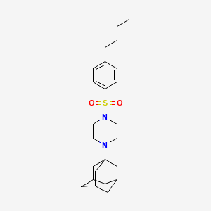 molecular formula C24H36N2O2S B4282372 1-(1-adamantyl)-4-[(4-butylphenyl)sulfonyl]piperazine 
