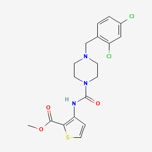 molecular formula C18H19Cl2N3O3S B4282479 METHYL 3-({[4-(2,4-DICHLOROBENZYL)PIPERAZINO]CARBONYL}AMINO)-2-THIOPHENECARBOXYLATE 