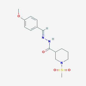 molecular formula C15H21N3O4S B4283138 N'-[(E)-(4-methoxyphenyl)methylidene]-1-(methylsulfonyl)piperidine-3-carbohydrazide 