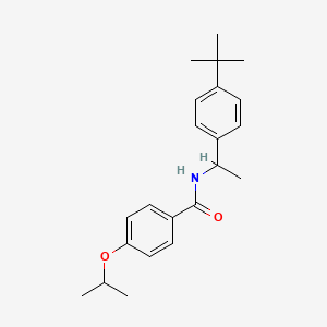 molecular formula C22H29NO2 B4283498 N-[1-(4-tert-butylphenyl)ethyl]-4-(propan-2-yloxy)benzamide 