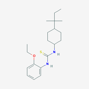 molecular formula C20H32N2OS B4283513 N-[4-(1,1-dimethylpropyl)cyclohexyl]-N'-(2-ethoxyphenyl)thiourea 
