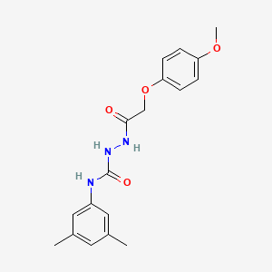 molecular formula C18H21N3O4 B4283573 N-(3,5-dimethylphenyl)-2-[(4-methoxyphenoxy)acetyl]hydrazinecarboxamide 