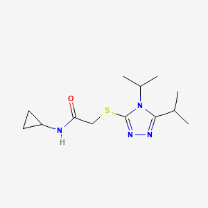 molecular formula C13H22N4OS B4283612 N-CYCLOPROPYL-2-[(4,5-DIISOPROPYL-4H-1,2,4-TRIAZOL-3-YL)SULFANYL]ACETAMIDE 
