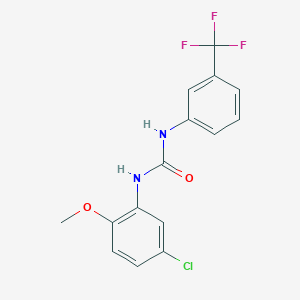 molecular formula C15H12ClF3N2O2 B4283649 N-(5-Chloro-2-methoxyphenyl)-N'-(3-(trifluoromethyl)phenyl)urea CAS No. 160383-86-8