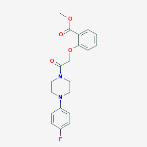 molecular formula C20H21FN2O4 B428388 methyl 2-{2-[4-(4-fluorophenyl)-1-piperazinyl]-2-oxoethoxy}benzoate 