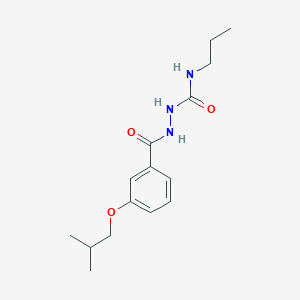molecular formula C15H23N3O3 B4283901 2-(3-isobutoxybenzoyl)-N-propylhydrazinecarboxamide 