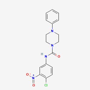 molecular formula C17H17ClN4O3 B4283952 N-(4-chloro-3-nitrophenyl)-4-phenyl-1-piperazinecarboxamide 