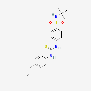 molecular formula C21H29N3O2S2 B4283958 N-(tert-butyl)-4-({[(4-butylphenyl)amino]carbonothioyl}amino)benzenesulfonamide 