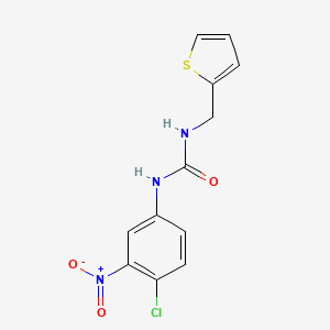 molecular formula C12H10ClN3O3S B4284007 N-(4-chloro-3-nitrophenyl)-N'-(2-thienylmethyl)urea 