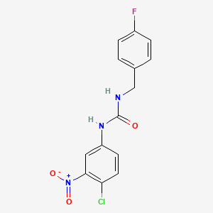molecular formula C14H11ClFN3O3 B4284029 N-(4-chloro-3-nitrophenyl)-N'-(4-fluorobenzyl)urea 