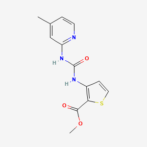molecular formula C13H13N3O3S B4284069 METHYL 3-({[(4-METHYL-2-PYRIDYL)AMINO]CARBONYL}AMINO)-2-THIOPHENECARBOXYLATE 