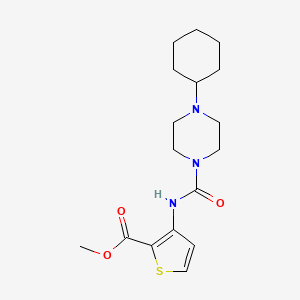 molecular formula C17H25N3O3S B4284102 METHYL 3-{[(4-CYCLOHEXYLPIPERAZINO)CARBONYL]AMINO}-2-THIOPHENECARBOXYLATE 