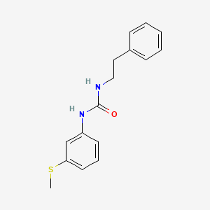 molecular formula C16H18N2OS B4284170 N-[3-(METHYLSULFANYL)PHENYL]-N'-PHENETHYLUREA 