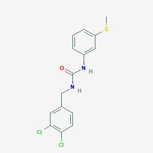 molecular formula C15H14Cl2N2OS B4284184 N-(3,4-DICHLOROBENZYL)-N'-[3-(METHYLSULFANYL)PHENYL]UREA 