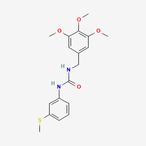 molecular formula C18H22N2O4S B4284192 N-[3-(METHYLSULFANYL)PHENYL]-N'-(3,4,5-TRIMETHOXYBENZYL)UREA 