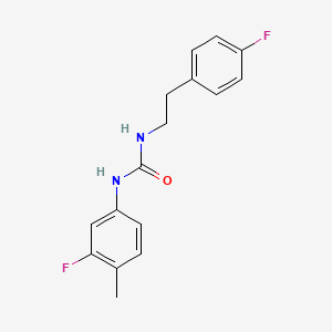 molecular formula C16H16F2N2O B4284232 N-(3-FLUORO-4-METHYLPHENYL)-N'-(4-FLUOROPHENETHYL)UREA 
