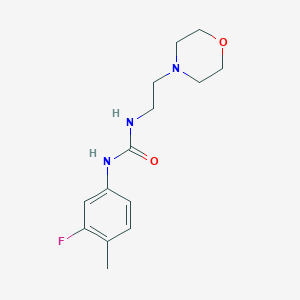 molecular formula C14H20FN3O2 B4284276 N-(3-FLUORO-4-METHYLPHENYL)-N'-(2-MORPHOLINOETHYL)UREA 