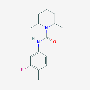 molecular formula C15H21FN2O B4284283 N-(3-fluoro-4-methylphenyl)-2,6-dimethylpiperidine-1-carboxamide 