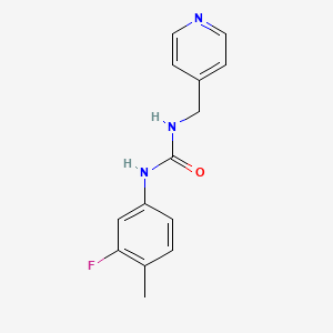 molecular formula C14H14FN3O B4284327 N-(3-FLUORO-4-METHYLPHENYL)-N'-(4-PYRIDYLMETHYL)UREA 