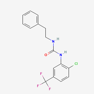 molecular formula C16H14ClF3N2O B4284333 N-[2-CHLORO-5-(TRIFLUOROMETHYL)PHENYL]-N'-PHENETHYLUREA 