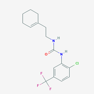 molecular formula C16H18ClF3N2O B4284349 N-[2-CHLORO-5-(TRIFLUOROMETHYL)PHENYL]-N'-[2-(1-CYCLOHEXENYL)ETHYL]UREA 