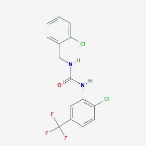 molecular formula C15H11Cl2F3N2O B4284360 N-(2-chlorobenzyl)-N'-[2-chloro-5-(trifluoromethyl)phenyl]urea 