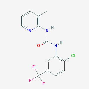 molecular formula C14H11ClF3N3O B4284427 N-[2-CHLORO-5-(TRIFLUOROMETHYL)PHENYL]-N'-(3-METHYL-2-PYRIDYL)UREA 