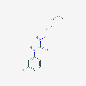 molecular formula C14H22N2O2S B4284428 N-(3-ISOPROPOXYPROPYL)-N'-[3-(METHYLSULFANYL)PHENYL]UREA 