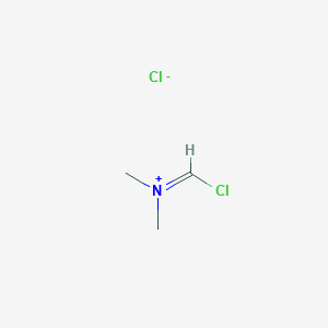 molecular formula C3H7Cl2N B042846 N-(Chloromethylidene)-N-methylmethanaminium chloride CAS No. 3724-43-4