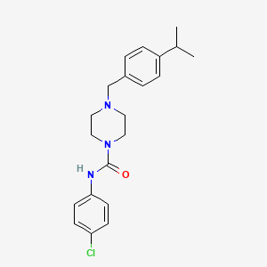 molecular formula C21H26ClN3O B4284724 N-(4-CHLOROPHENYL)-4-{[4-(PROPAN-2-YL)PHENYL]METHYL}PIPERAZINE-1-CARBOXAMIDE 