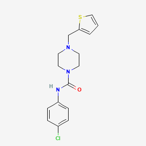 molecular formula C16H18ClN3OS B4284737 N-(4-CHLOROPHENYL)-4-[(THIOPHEN-2-YL)METHYL]PIPERAZINE-1-CARBOXAMIDE 