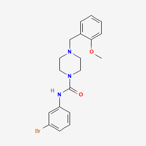 molecular formula C19H22BrN3O2 B4284747 N-(3-bromophenyl)-4-[(2-methoxyphenyl)methyl]piperazine-1-carboxamide 