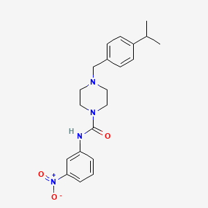 molecular formula C21H26N4O3 B4284752 N-(3-NITROPHENYL)-4-{[4-(PROPAN-2-YL)PHENYL]METHYL}PIPERAZINE-1-CARBOXAMIDE 