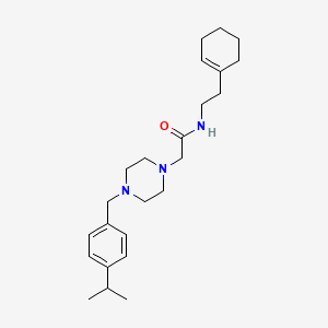 molecular formula C24H37N3O B4284844 N-[2-(CYCLOHEX-1-EN-1-YL)ETHYL]-2-(4-{[4-(PROPAN-2-YL)PHENYL]METHYL}PIPERAZIN-1-YL)ACETAMIDE 