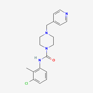 molecular formula C18H21ClN4O B4284904 N-(3-CHLORO-2-METHYLPHENYL)-4-[(PYRIDIN-4-YL)METHYL]PIPERAZINE-1-CARBOXAMIDE 